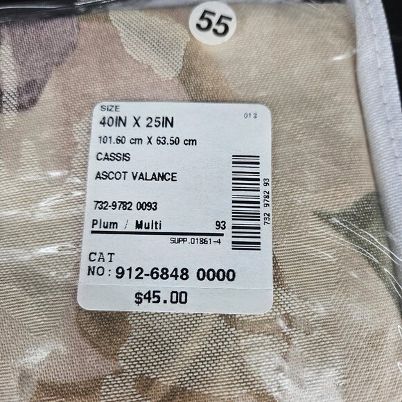 Croscill Ascot Valance Window Treatment 40x25 Classics Cassis Plum Amethyst Curt - Picture 3 of 8